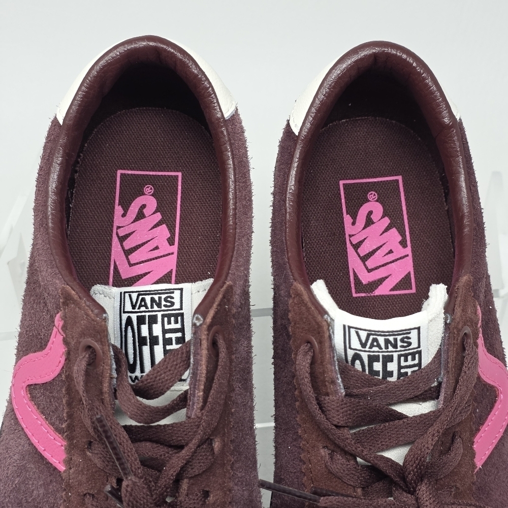 Vans Sport Low Burgundy Brown Pink VF 508357 Mens Size 7 Womens 8.5 Leather New - Picture 10 of 10